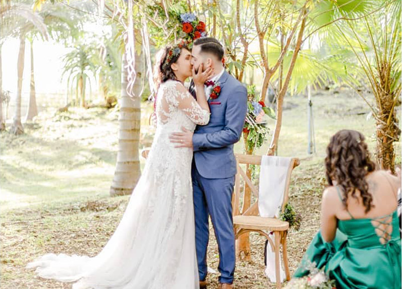Le 1er mariage au Jardin d'Ama de 2020, un moment d'émotion.