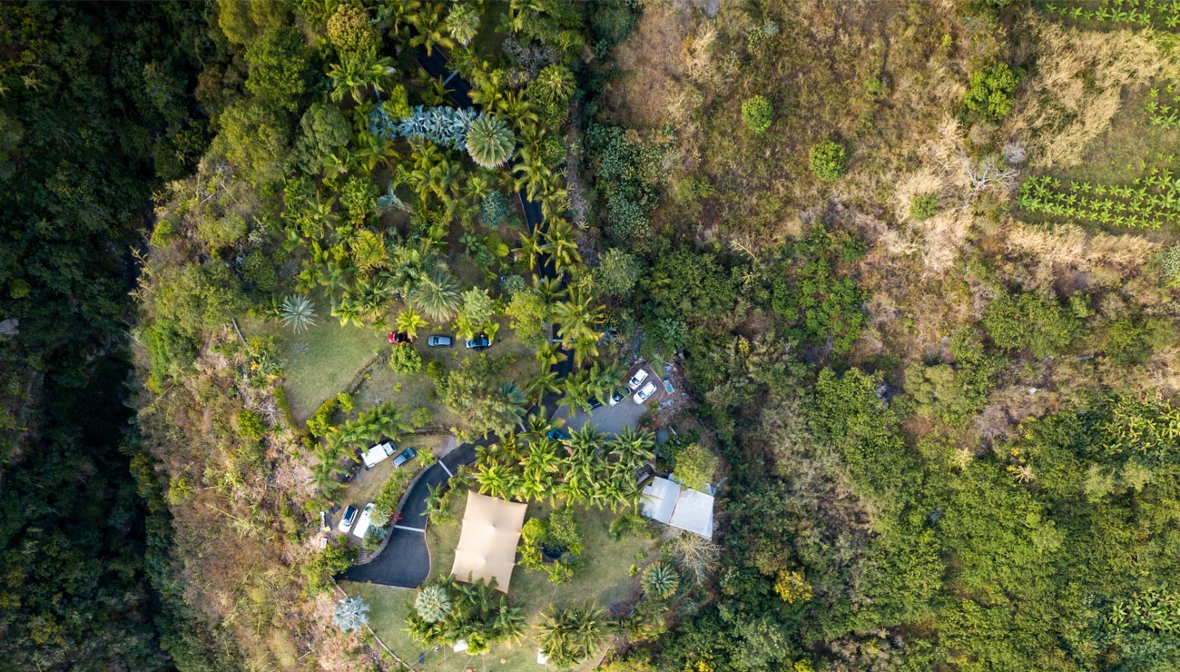 Venez découvrir le Jardin d'Ama via son nouveau chemin d'accès bitumé à Saint-Leu.